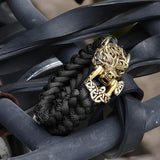 Celtic Wolf Brass Paracord Bracelet | Gthic.com
