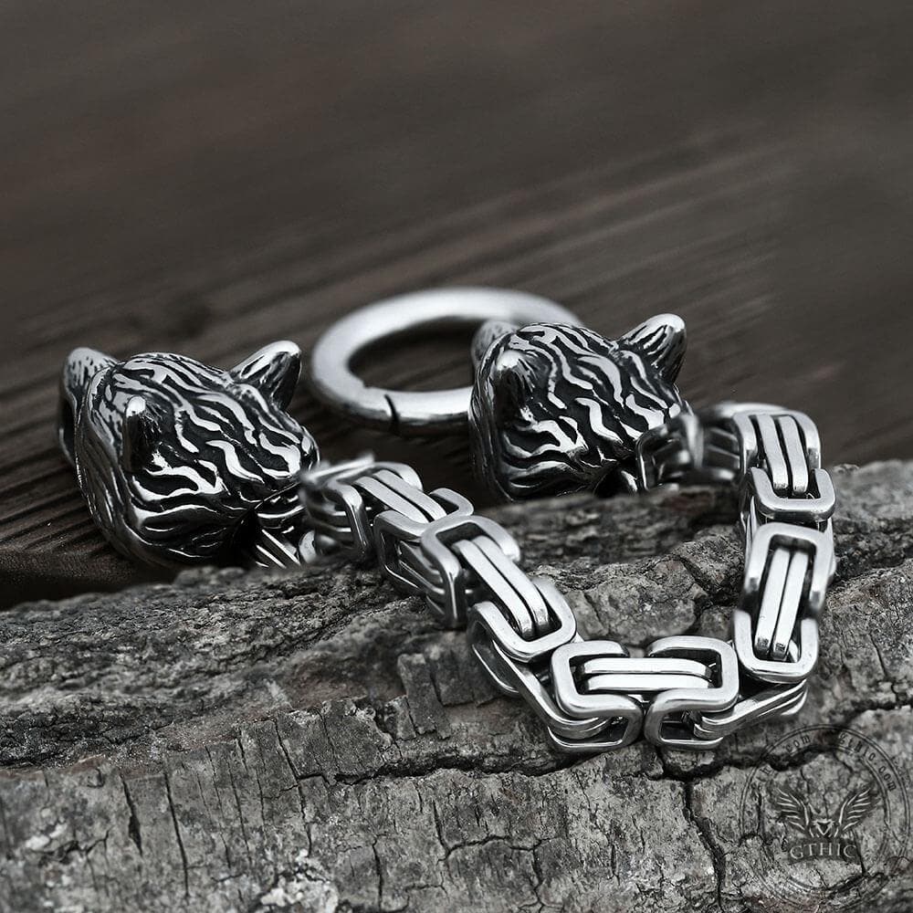 Celtic Wolf Stainelss Steel Beast Viking Bracelet