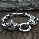 Celtic Wolf Stainelss Steel Beast Viking Bracelet 02 | Gthic.com