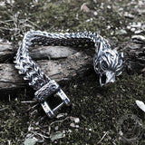 Celtic Wolf Stainless Steel Animal Bracelet 04 | Gthic.com