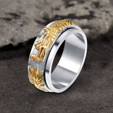 Chinese Dragon Stainless Steel Spinner Ring 04 | Gthic.com