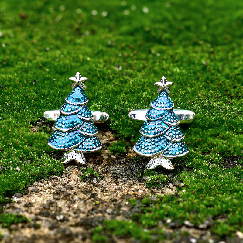 Christmas Tree Copper Cufflinks | Gthic.com