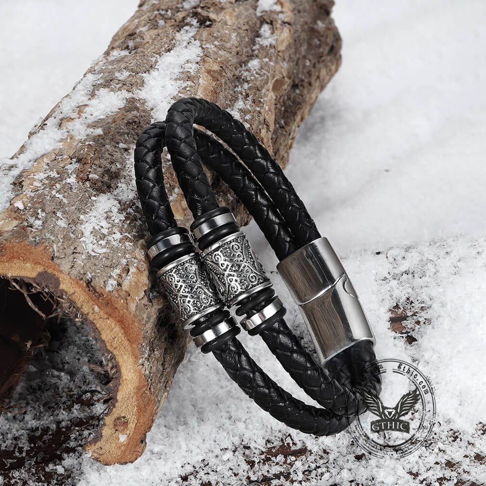 Vintage Egyptian Gods Embossed Sterling Silver Ring05 | Gthic.com