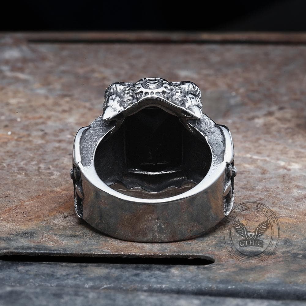 Classic Claw Stainless Steel CZ Ring | Gthic.com