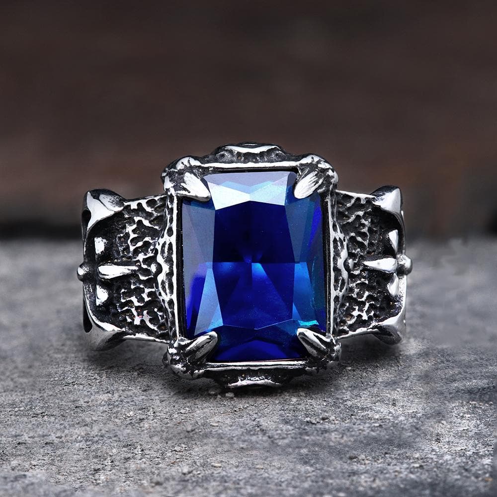 Classic Claw Stainless Steel CZ Ring | Gthic.com