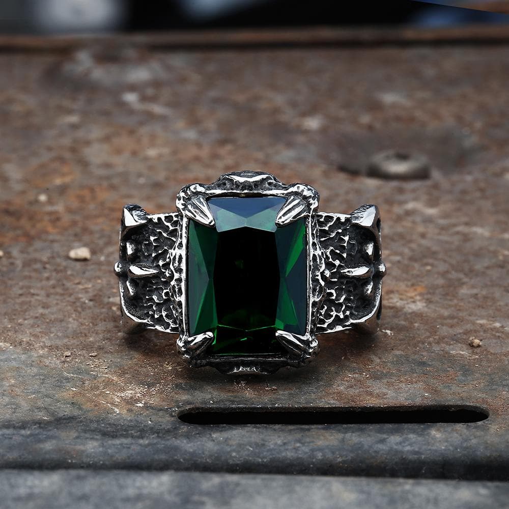 Classic Claw Stainless Steel CZ Ring | Gthic.com