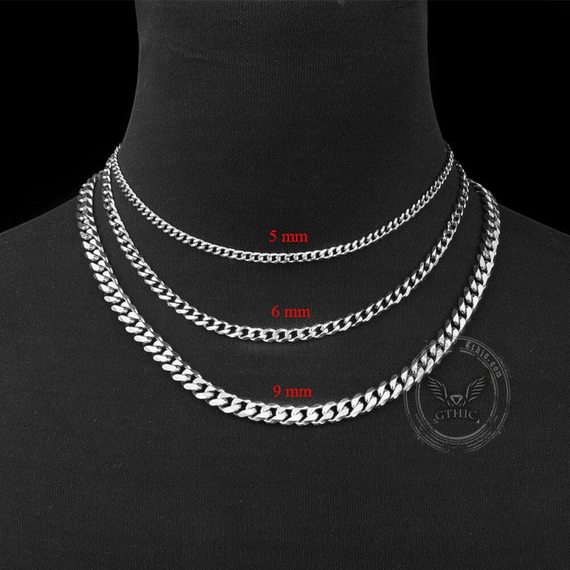 Classic Cuban Link Stainless Steel Chain Necklace – GTHIC