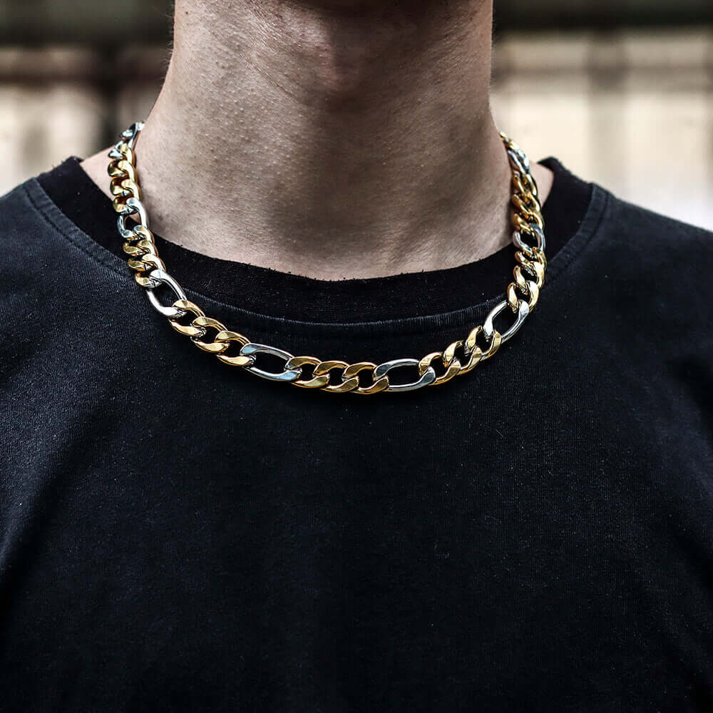 Classic Cuban Stainless Steel Figaro Chain | Gthic.com