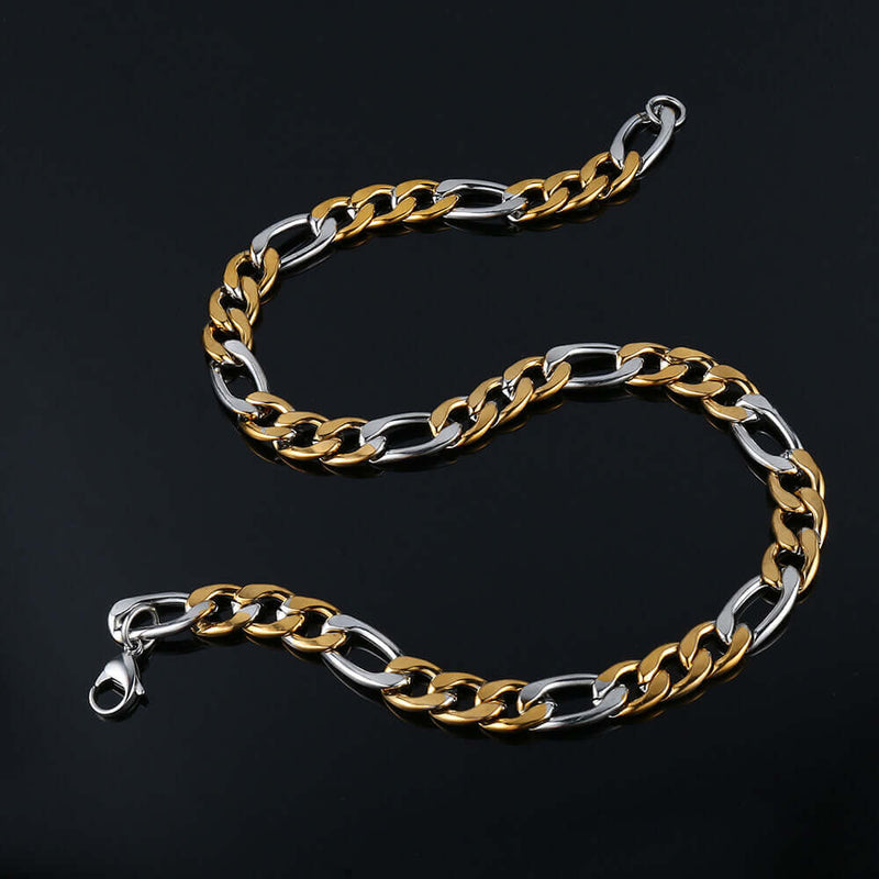 NK Silver Chain Korean Design Stainless Steel Chain Figaro Chains 6mm –  Metal Field Shop