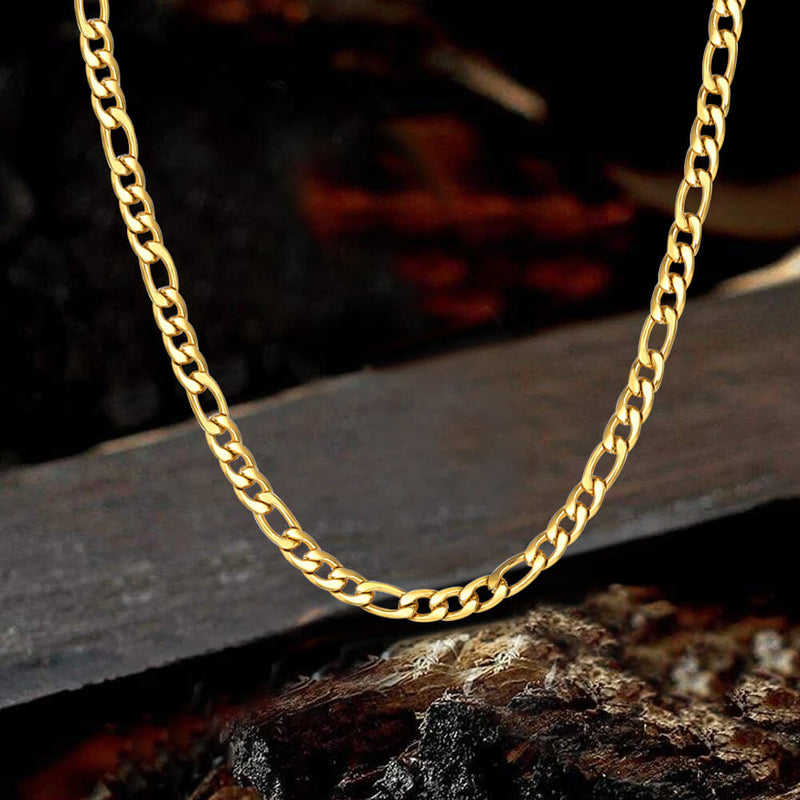 Classic Cuban Stainless Steel Figaro Chain | Gthic.com