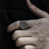 Classic Hexagon Stainless Steel Ring 02 | Gthic.com