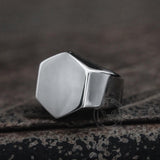 Classic Hexagon Stainless Steel Ring 01 | Gthic.com