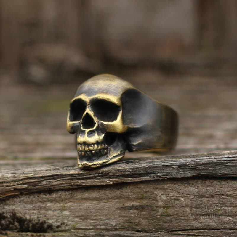 Classic Locomotive Skull Ring 01 | Gthic.com