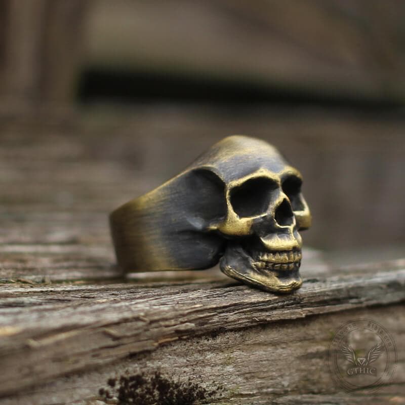 Classic Locomotive Skull Ring 02 | Gthic.com