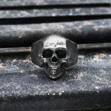 Classic Locomotive Stainless Steel Skull Ring | Gthic.com