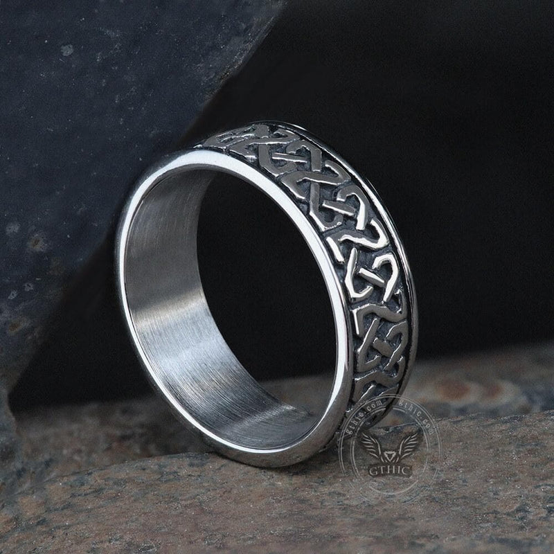Classic Pattern Stainless Steel Ring 03 | Gthic.com