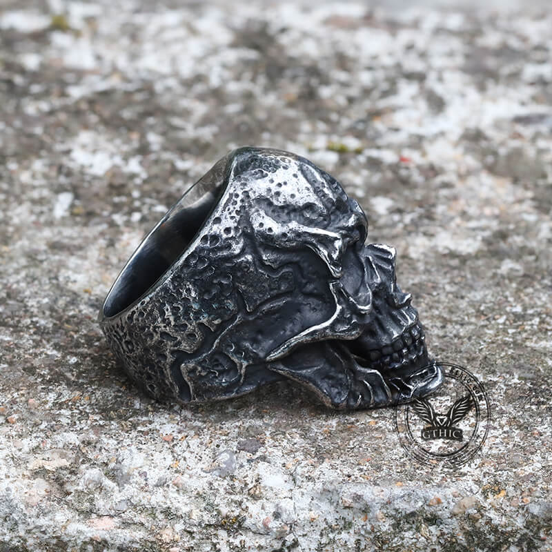 Classic Skull Stainless Steel Ring | Gthic.com