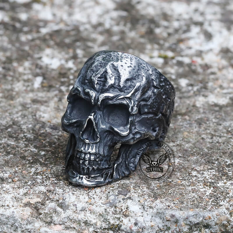 Classic Skull Stainless Steel Ring | Gthic.com