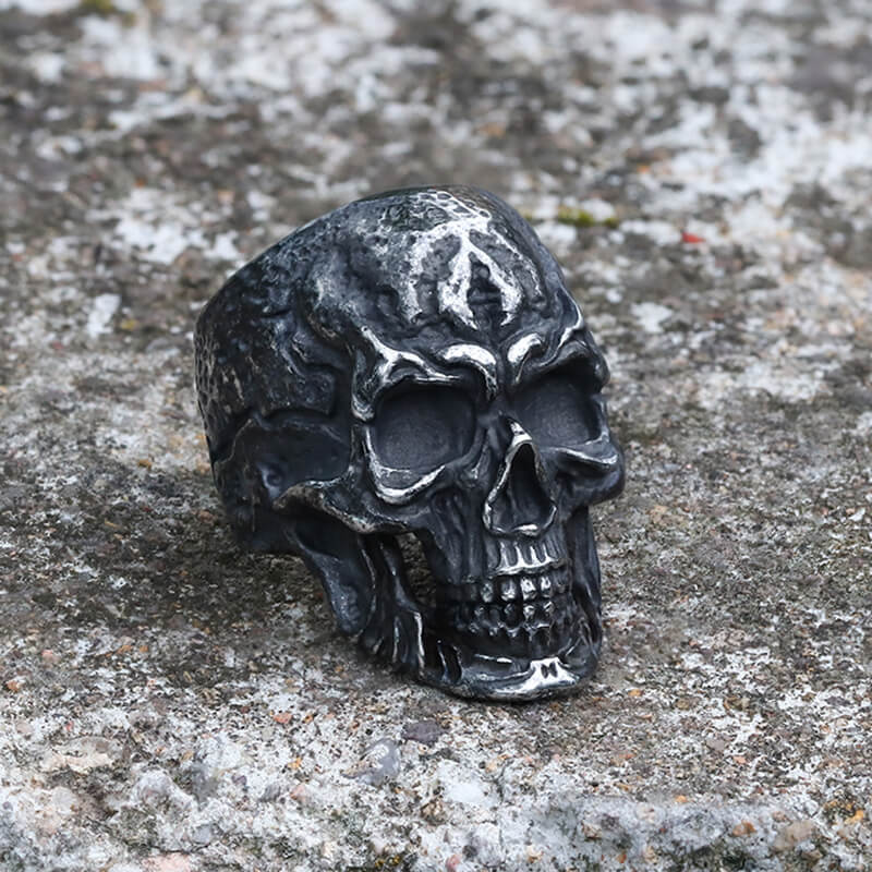 Classic Skull Stainless Steel Ring | Gthic.com