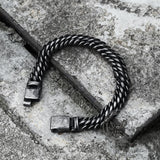 Classic Stainless Steel Biker Bracelet | Gthic.com