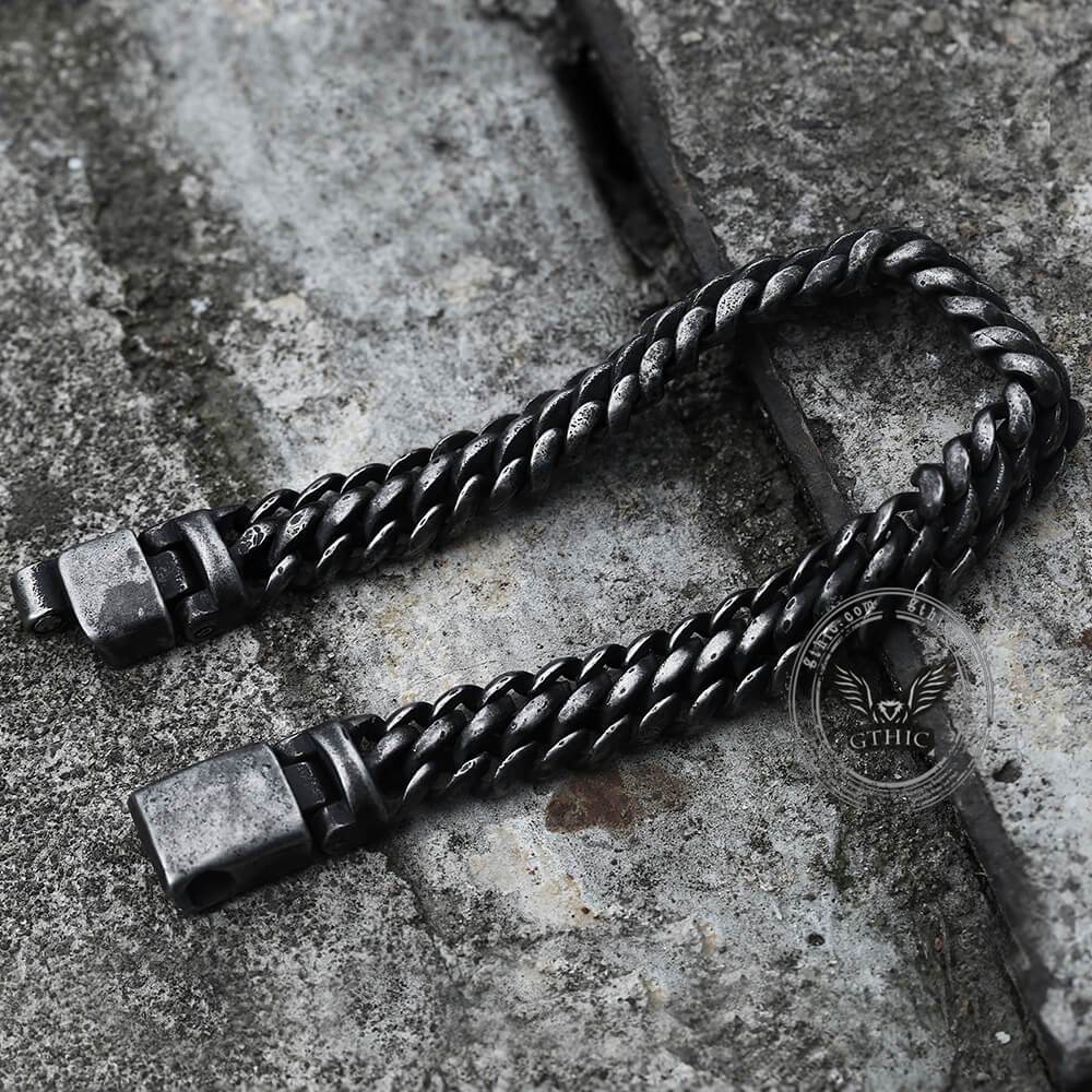 Classic Stainless Steel Biker Bracelet | Gthic.com