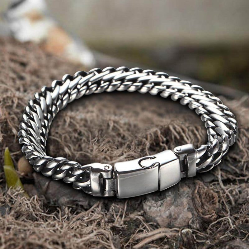 Badass anchor Stainless Steel Mens Rock Punk Motorcycle Pants Chain Wa