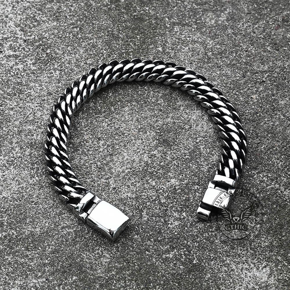 Classic Stainless Steel Biker Bracelet | Gthic.com