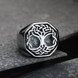 Classic Tree of Life Stainless Steel Viking Ring | Gthic.com