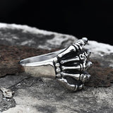 Claw Stainless Steel Skull Ring | Gthic.com