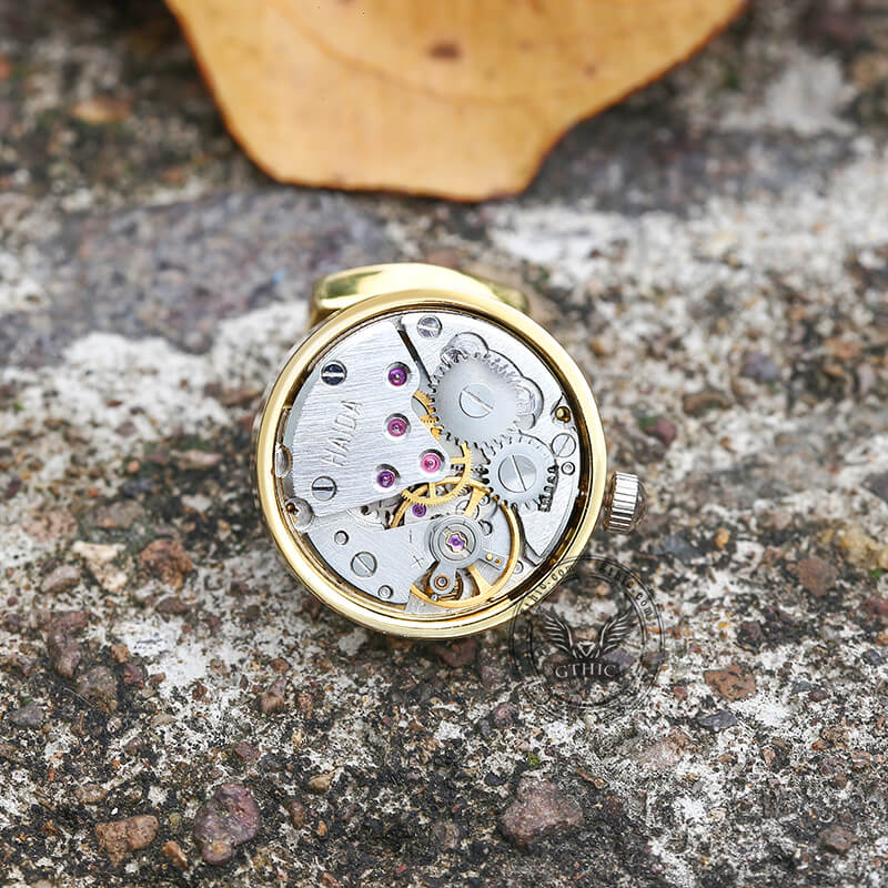 Clockwork Mechanical Watch Copper Cufflinks 03 | Gthic.com