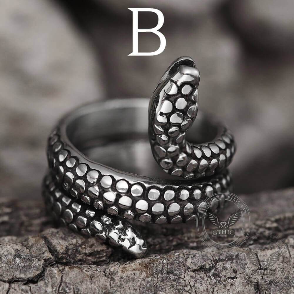 Coiled Snake Sterling Silver Ring