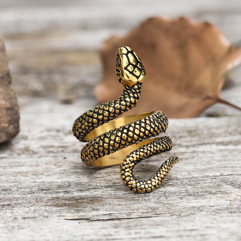Gold Snake Ring | Artifical Gold Ring For Women | Fashion Jewellery –  Jewellery Hat