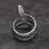 Coiled Snake Stainless Steel Ring