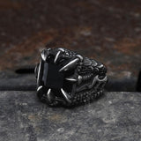 Cool Dragon Claw Stainless Steel CZ Ring | Gthic.com