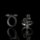Covetous Silver Serpent Sterling Silver Ring | Gthic.com