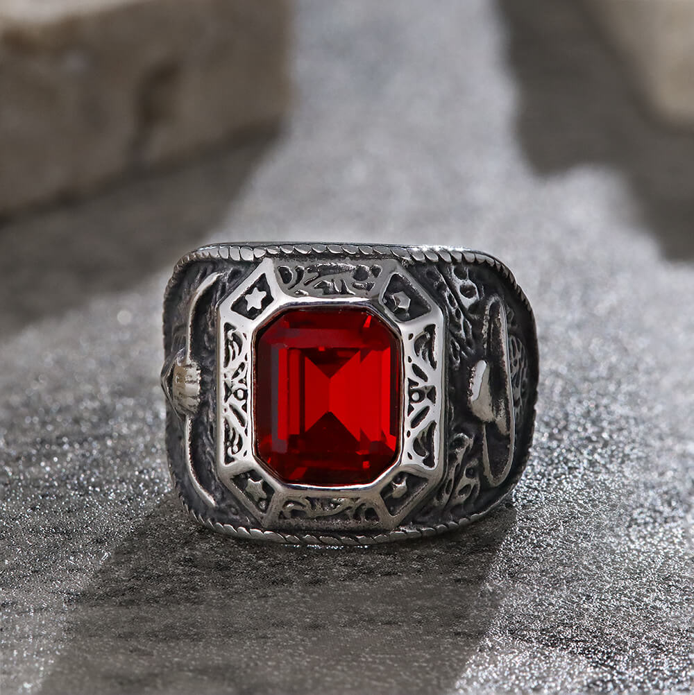 Cowboys Bull Stainless Steel Ring | Gthic.com