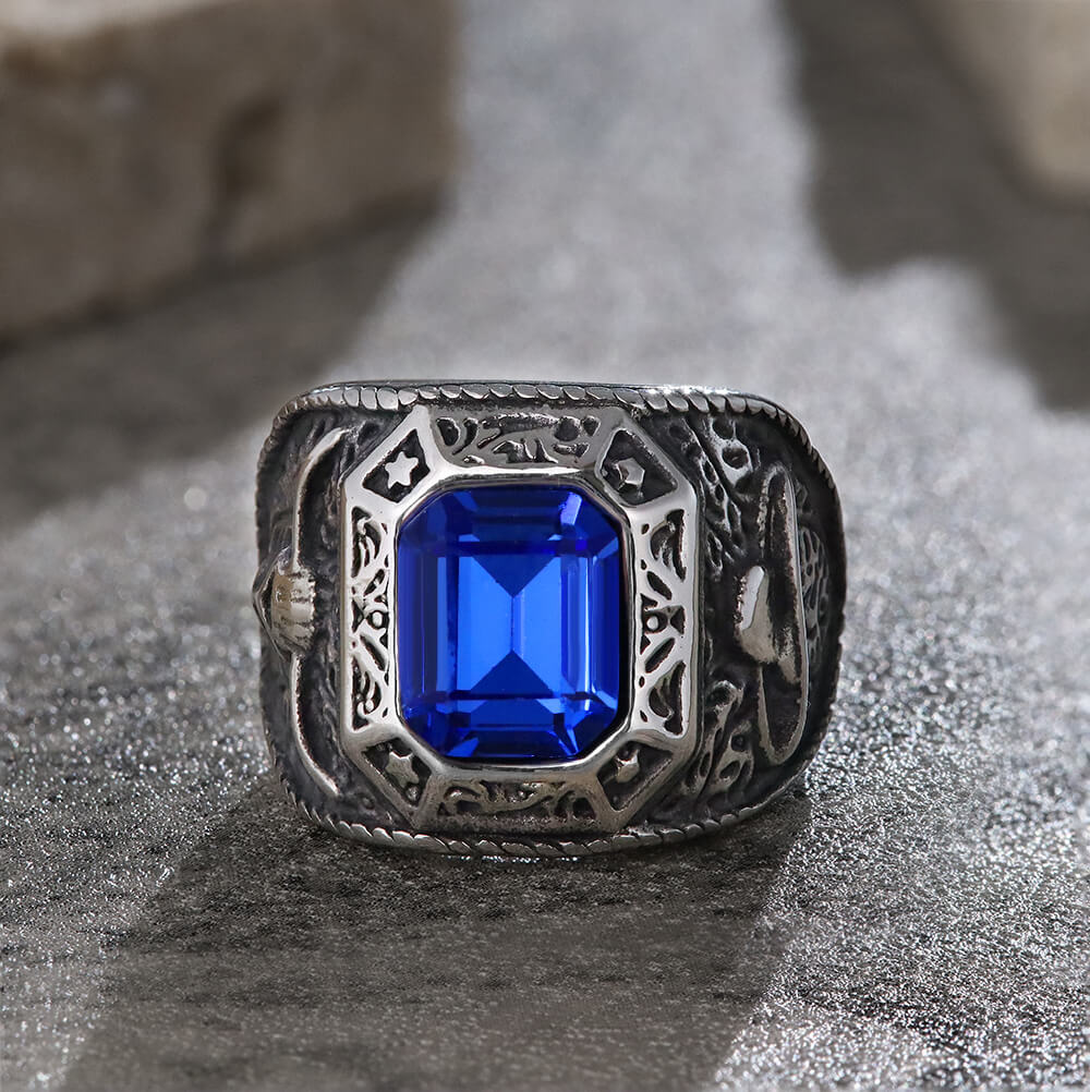 Cowboys Bull Stainless Steel Ring | Gthic.com