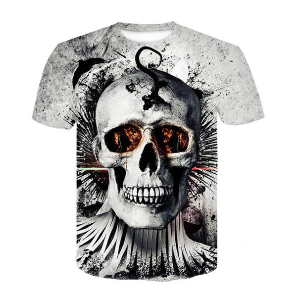 Crack Skull Polyester T-shirt | Gthic.com