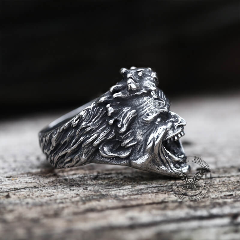 Crazy Clown Stainless Steel Ring | Gthic.com