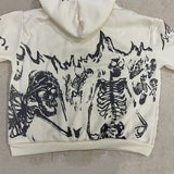 Crazy Skeleton Polyester skull Hoodie Coat | Gthic.com