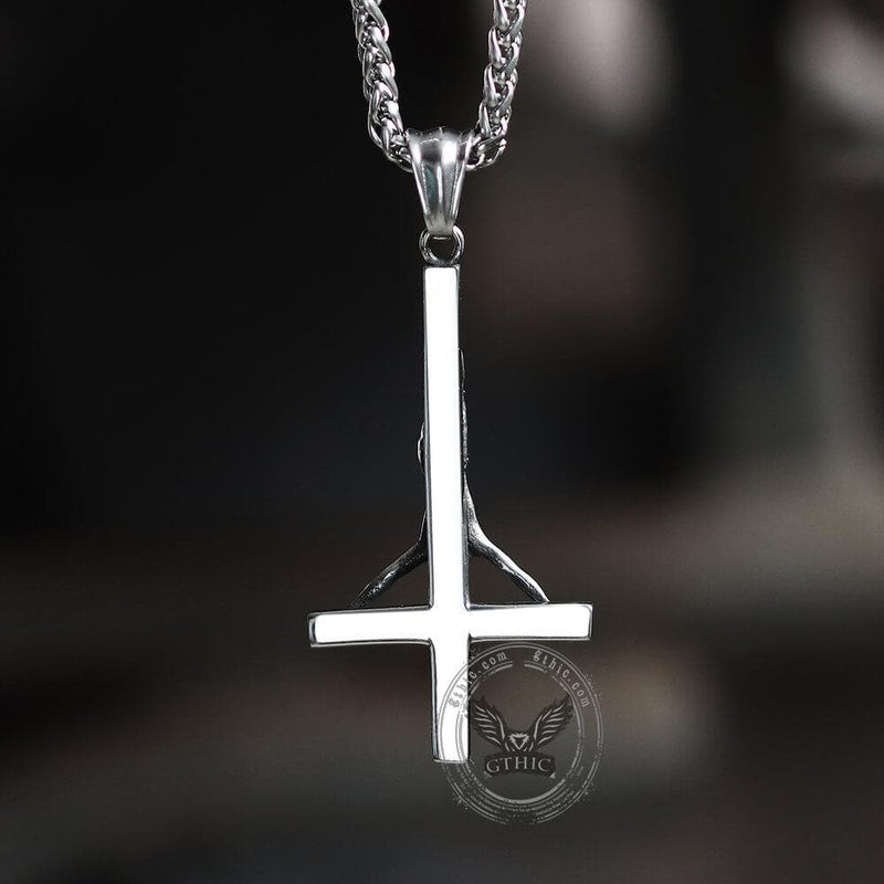 Necklace for Men, Choker Necklace for men, Men Corss Necklace,Stainless  Steel Cutout Cross Pendant Necklace for Men with Box Chain. Hollow Cross