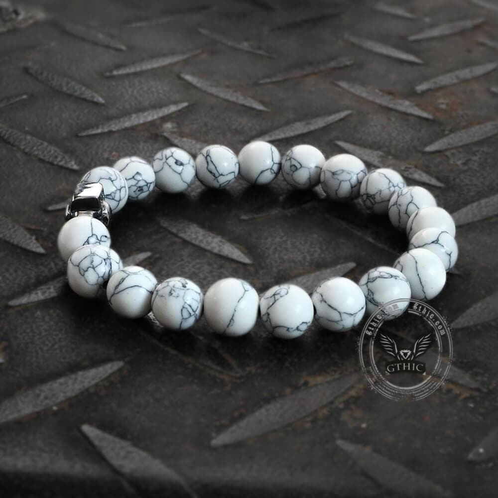 Cross Skull Turquoise Stainless Steel Bracelet | Gthic.com