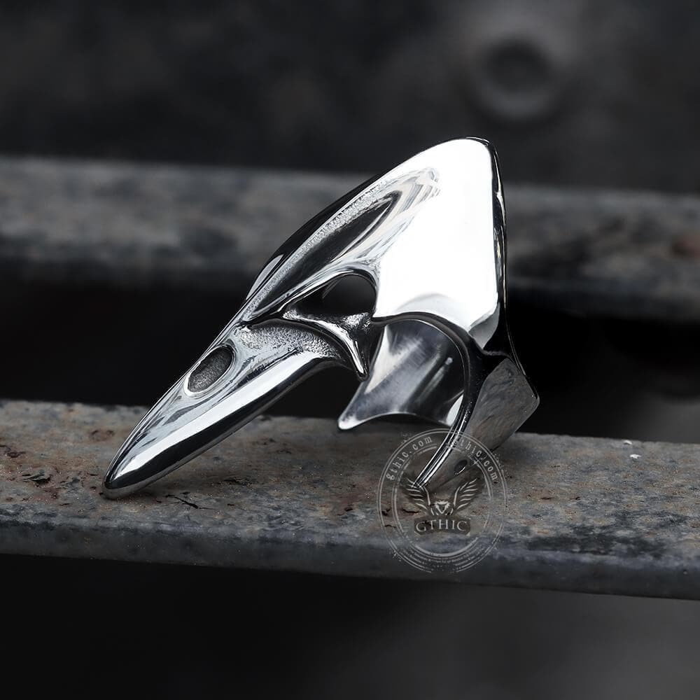 Crow Head Stainless Steel Beast Ring - GTHIC