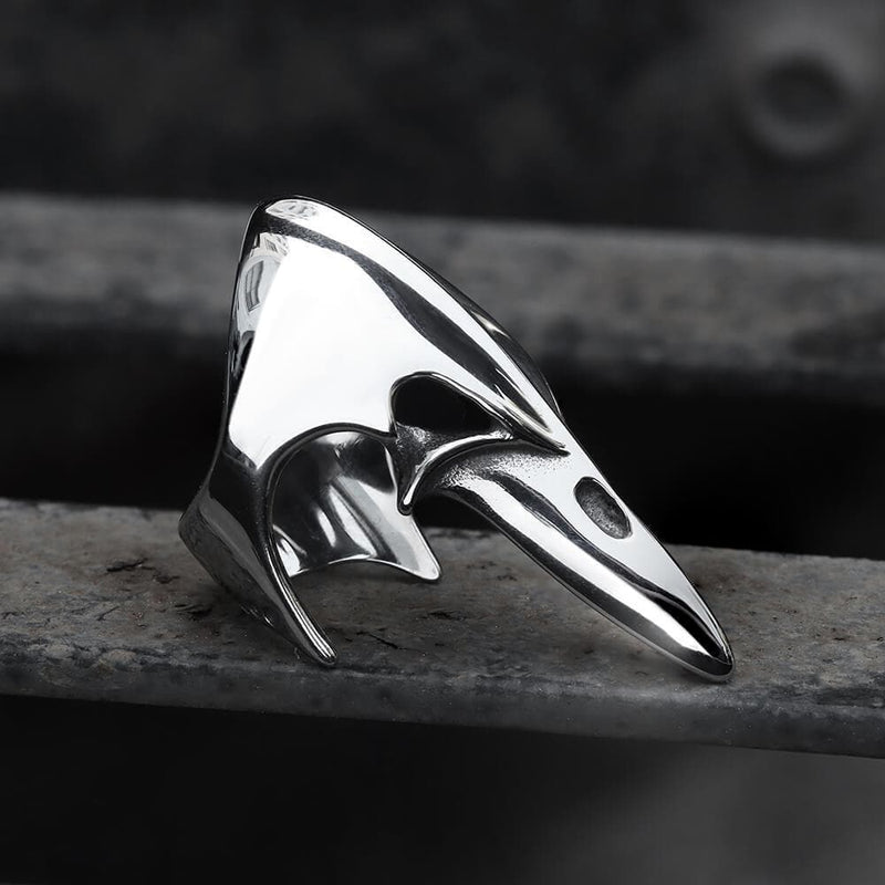 Crow Head Stainless Steel Beast Ring - GTHIC