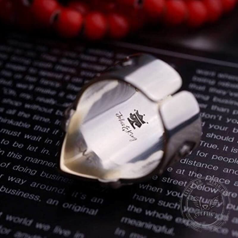 Crown Lion King Sterling Silver Ring