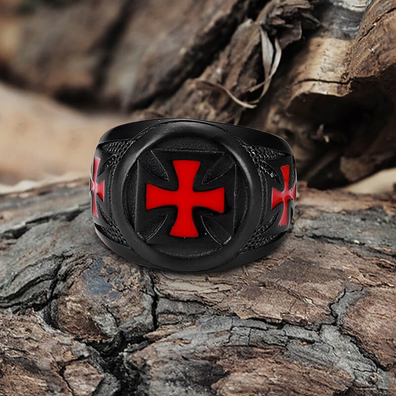 Crusader Iron Cross Stainless Steel Ring | Gthic.com