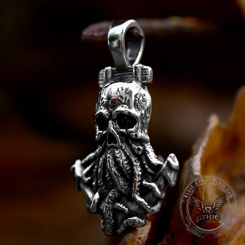 Cthulhu Octopus Stainless Steel Animal Pendant | Gthic.com