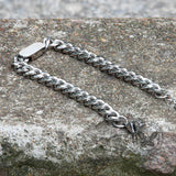 Cuban Classic Stainless Steel Bracelet 04 silver | Gthic.com
