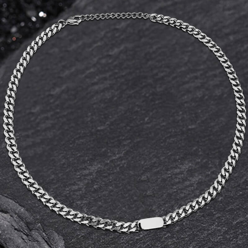 Cuban Classic Stainless Steel Bracelet Necklace | Gthic.com