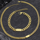 Cuban Classic Stainless Steel Chain Set | Gthic.com